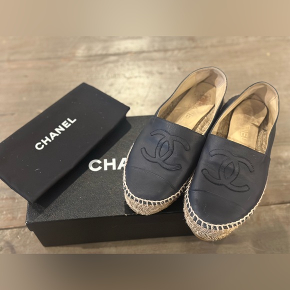 Chanel espadrilles lambskim Navy - Picture 5 of 7